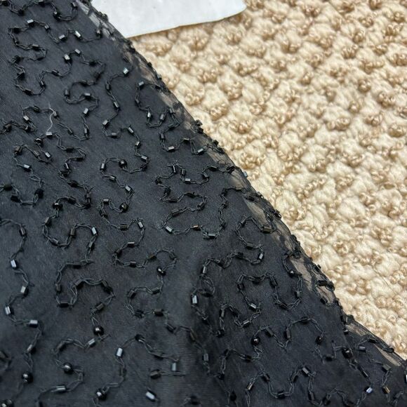 Ladies Black Silk and Glass Bead Jacket Size Large - Picture 14 of 14